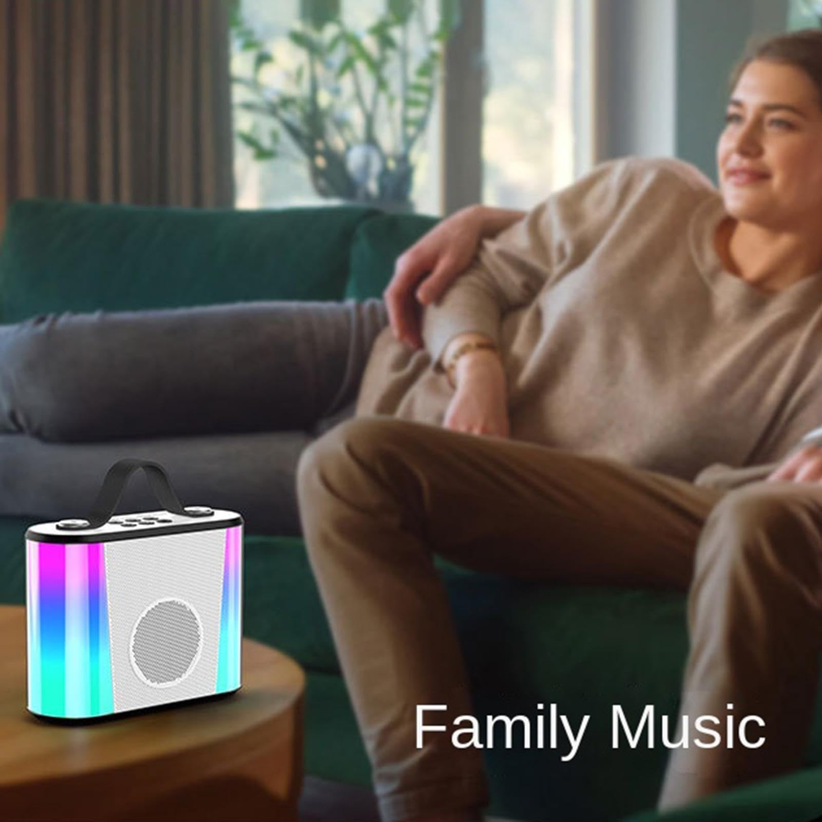 Máquina De Karaoke para Niños con 2 Micrófonos Inalámbricos Y Altavoz