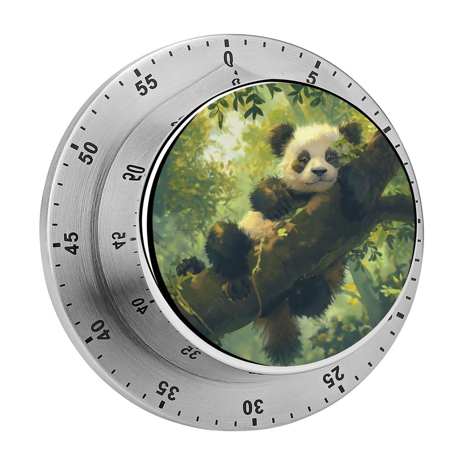 Leaves Panda Kitchen Timer Magnetic Countdown Countup Timer for Cooking Baking 8x8cm