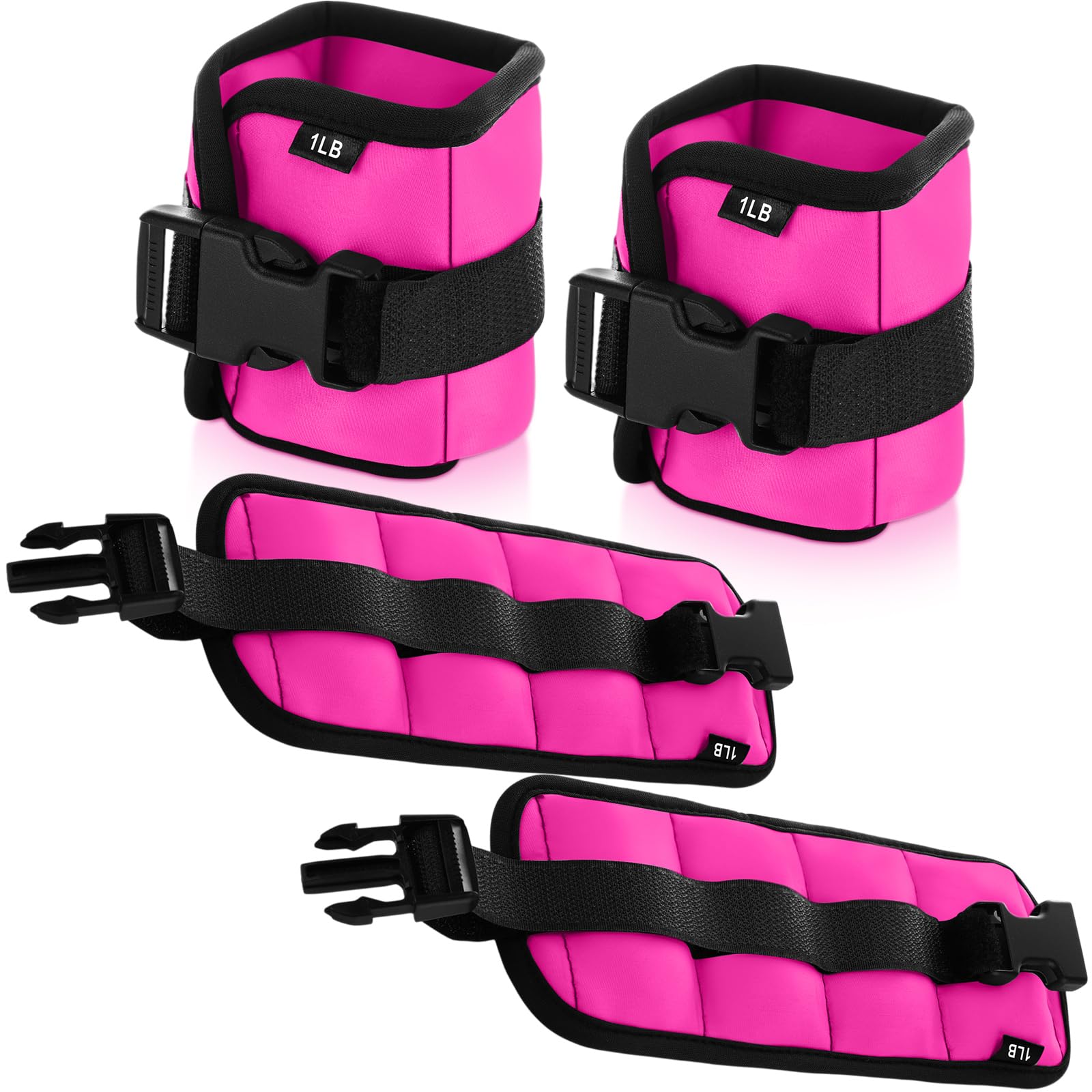 Hollowfly 2 Pairs Ankle Wrist Weights for Exercise
