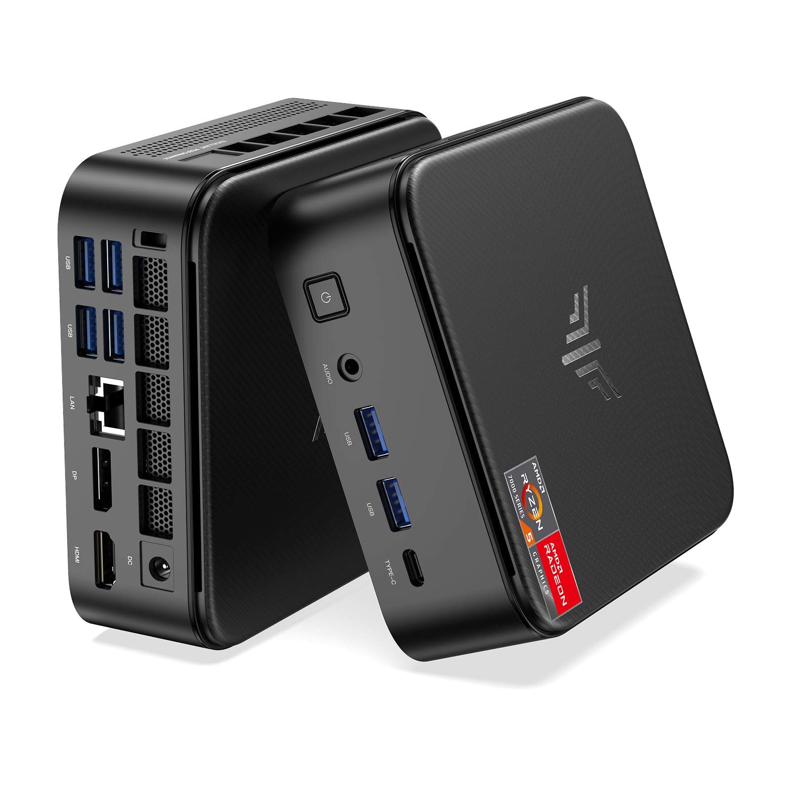 NiPoGi E3B Mini PC ΑΜD Ryzen 5 7530U(bis zu 4.5GHz,Besser Als 7430U), W-11 Pro 16GB LPDDR4X+512GB SSD,Mini Desktop PC mit WiFi 6/BT 5.2/4K Triple Display für Büro/Heimkino/Videobearbeitung/E-Learning