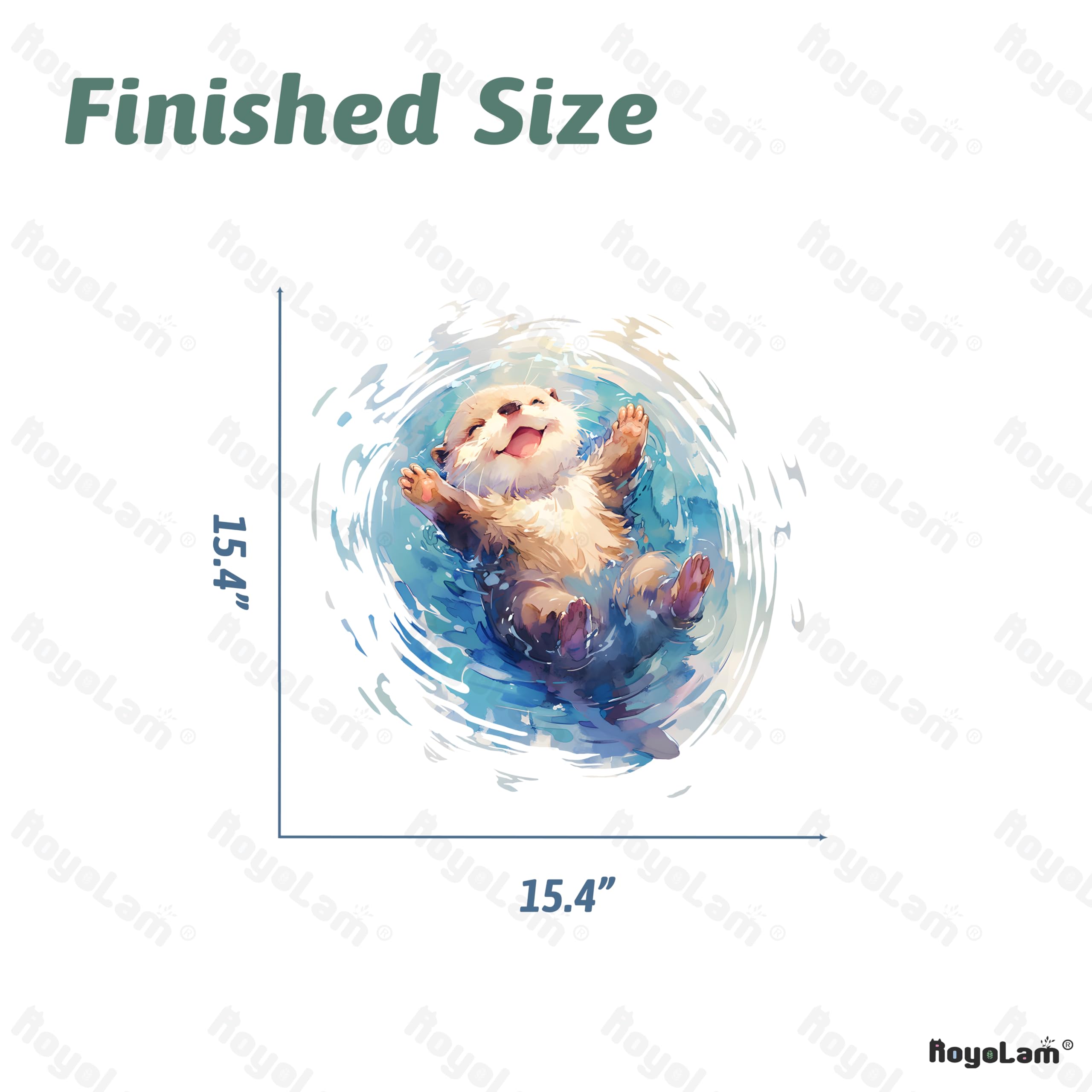 Calcomanía de pared de nutria de dibujos animados flotando en el agua, calcomanía de pared extraíble para despegar y pegar, decoración de pared para niños, bebés, aula, preescolar, baño, sala