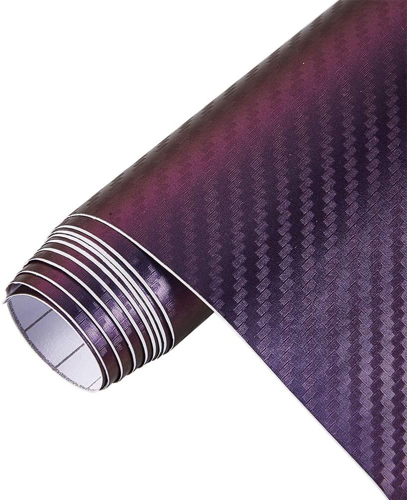 Purple and Blue Car Chameleon Wrap Auto Carbon Fiber Wrapping Film Vehicle Change Color Sticker Tint Vinyl Air Bubble Free (20cm x 30cm)