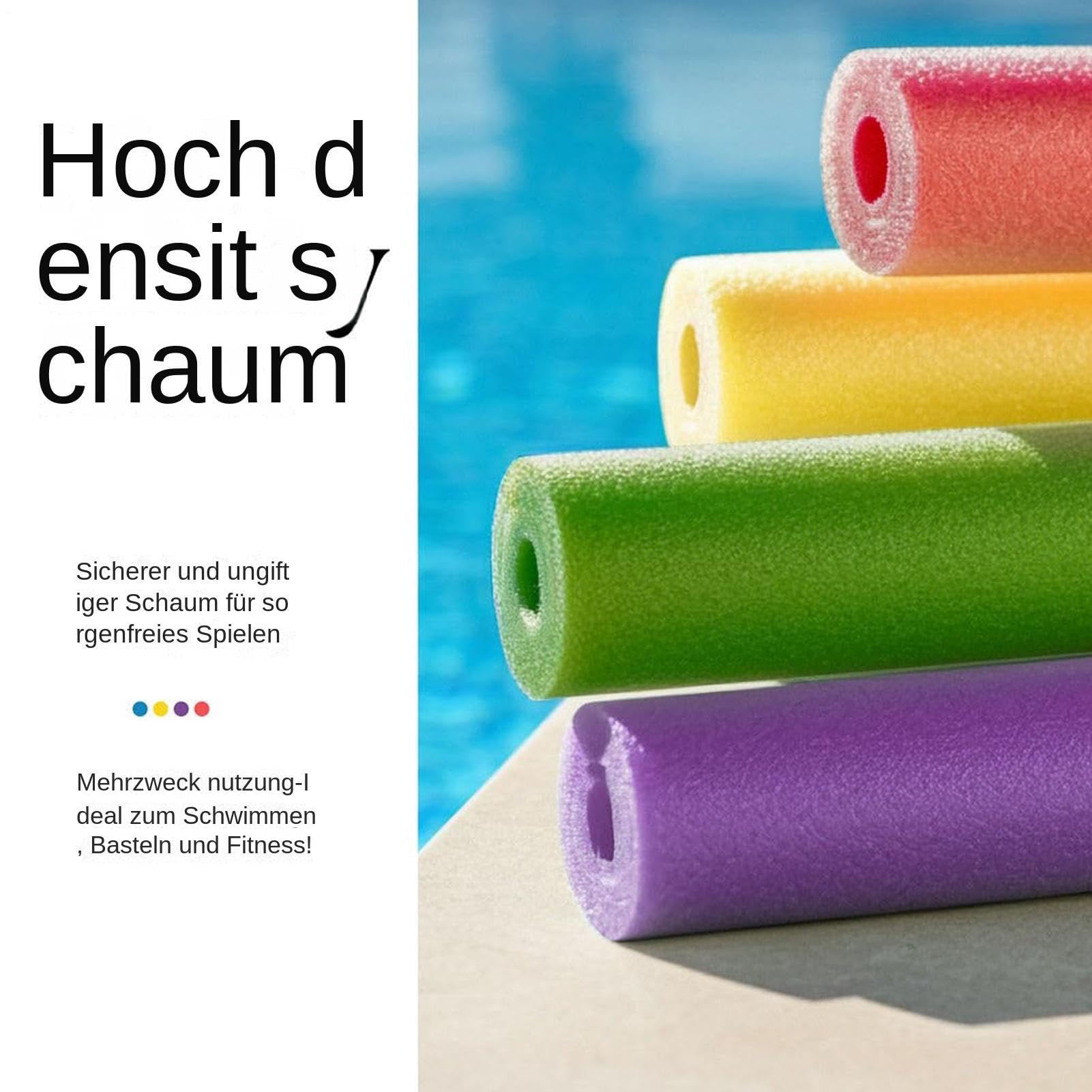 Poolnudel Mit Loch, Bunte Schaumstoff Poolnudeln, Schwimmnudel, Hohle Große Schwimmnudeln 120 cm Hohl Groß Bunt Weich Sicheres Für Wassergymnastik Partys Wassersport Sommer Urlaub