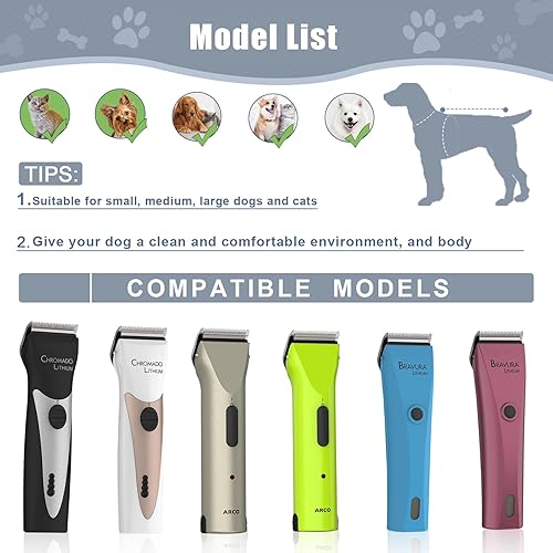 Miniatura 4 de colorski 2 cuchillas de repuesto 5 en 1 compatibles con Wahl Bravura Clipper. Chromado, Creativa, Figura, cortapelos para perros (5 en 13 unidades)