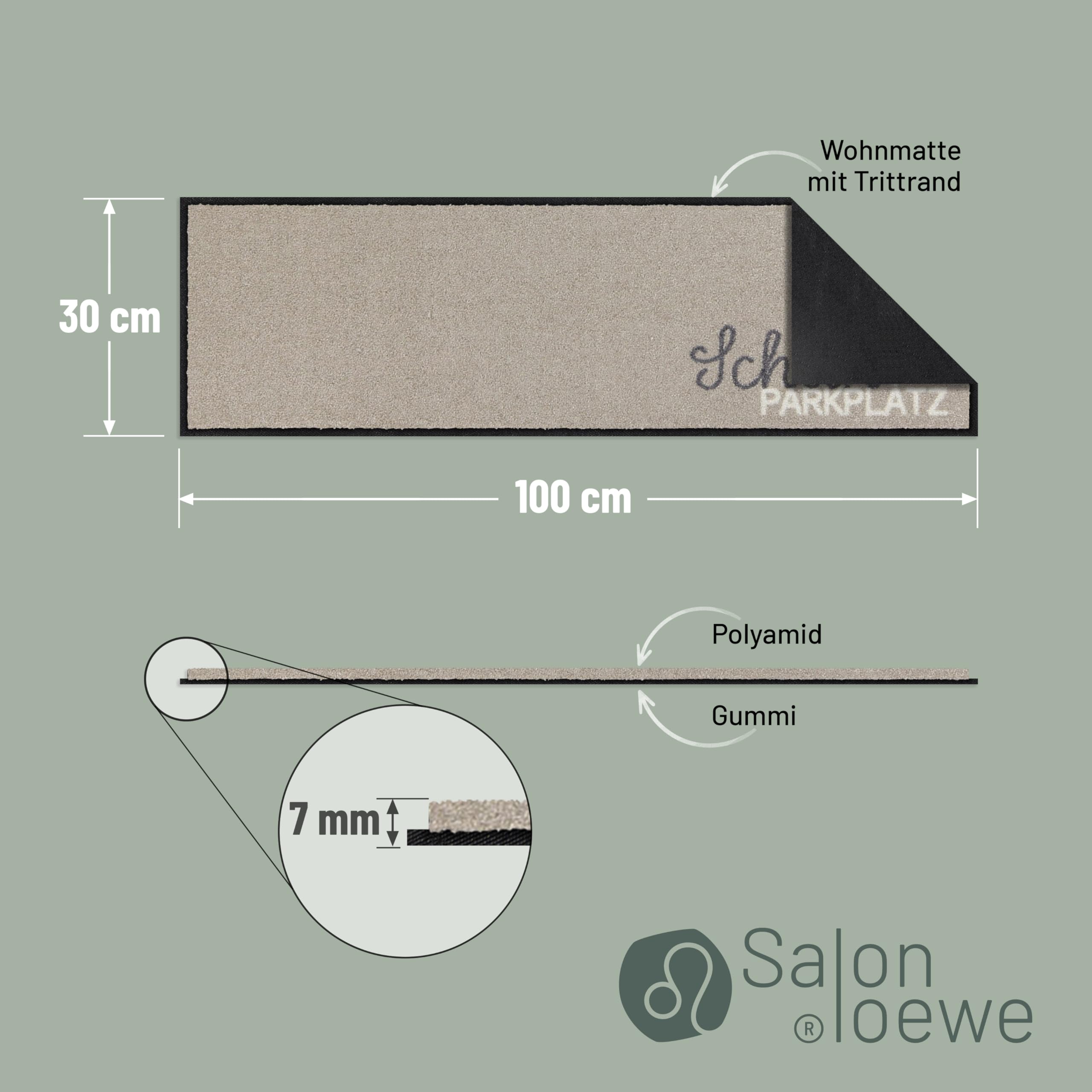 Salonloewe Minimatte Schuhparkplatz pur Taupe I Schmutzfangmatte & Fußabtreter für Innen 30 x 100 cm