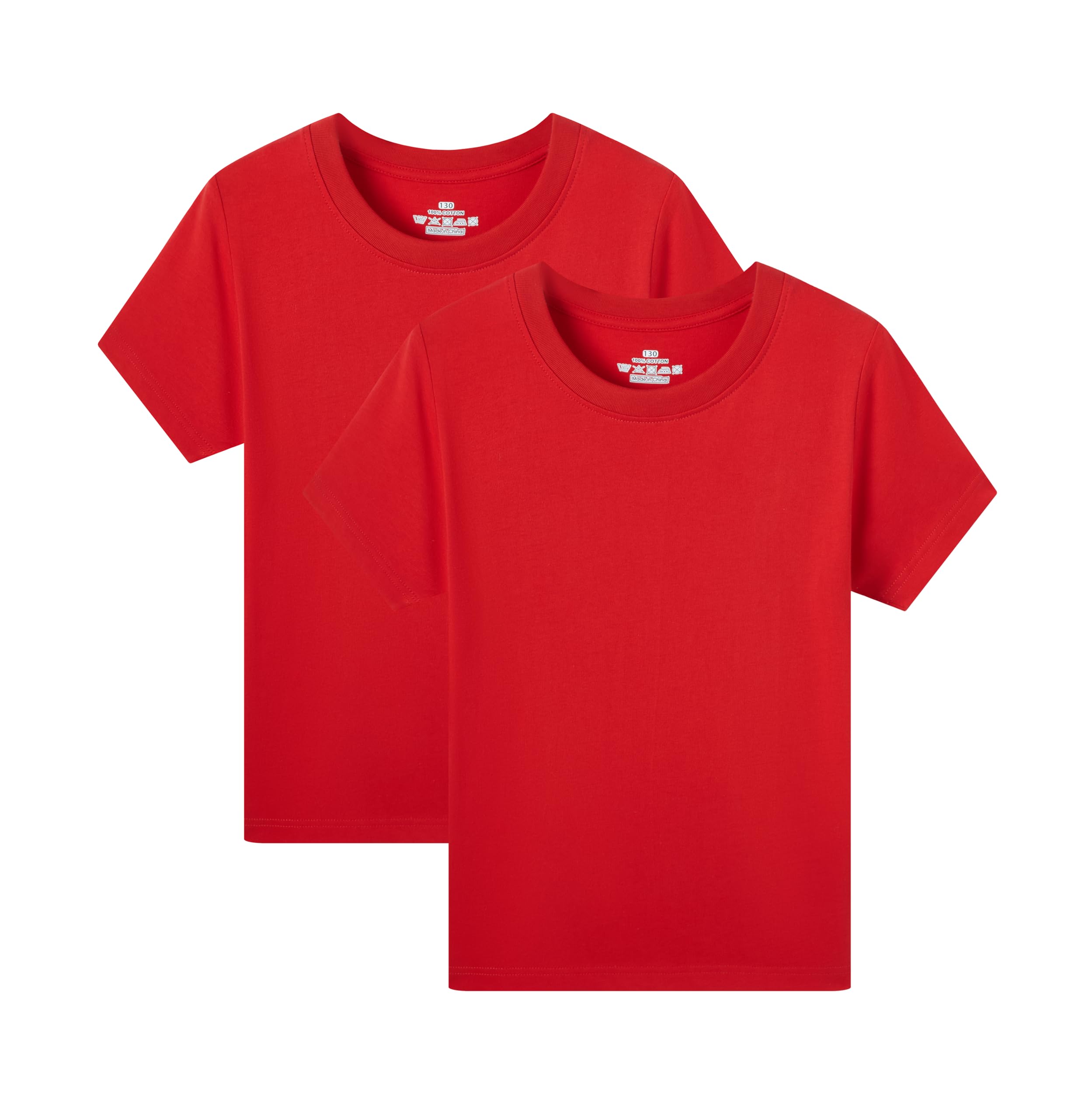 Huata Boys Girls T-Shirt Short Sleeve Crewneck Tee