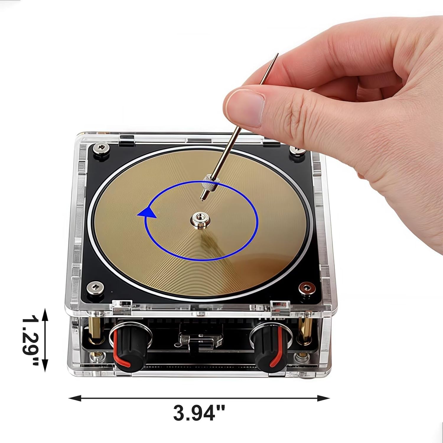 Bluetooth Music Tesla Coil, Solid State SSTC Artificial Lightning Plasma Loudspeaker Arc Generator, Wireless Transmission Teaching Demonstration Experiment Model, Diameter of 4.17", Black