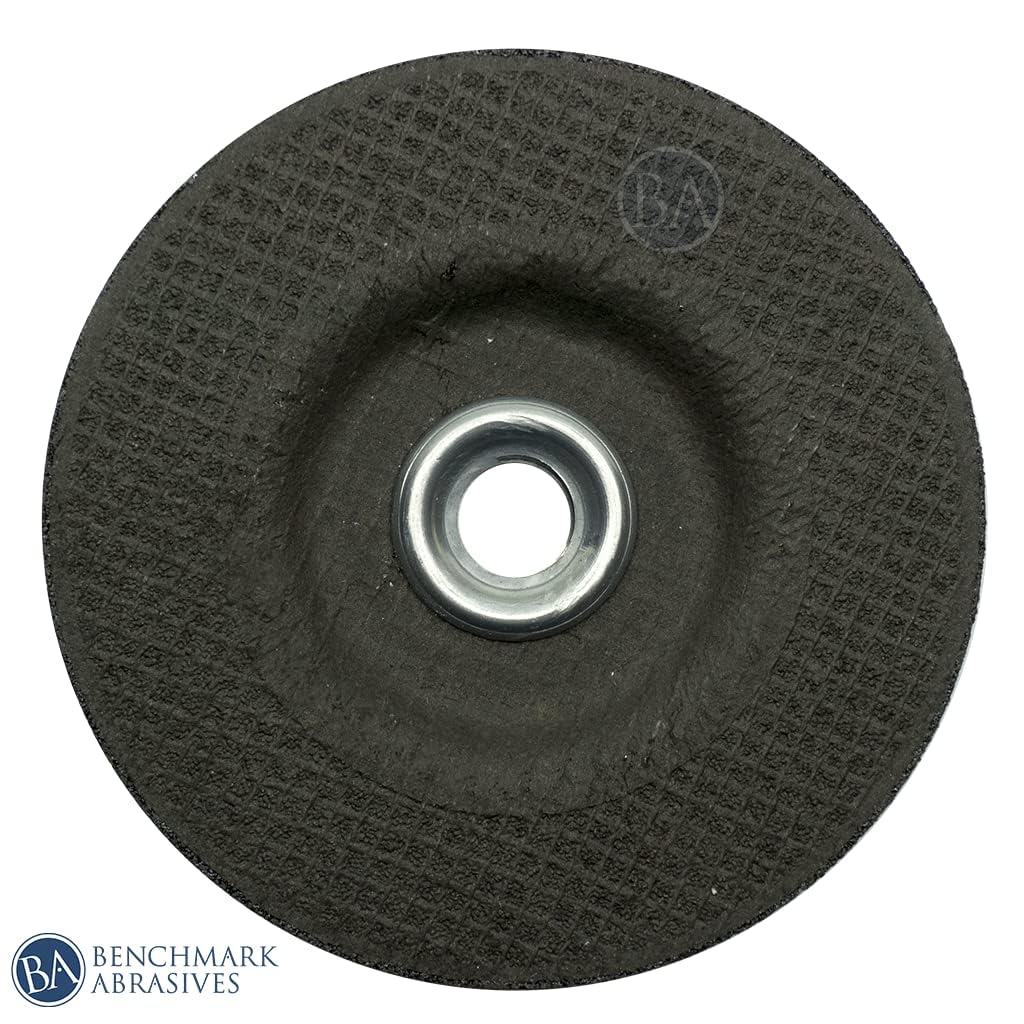 Benchmark Abrasives 4-1/2" T27 Aluminum Oxide Pro Depressed Center Grinding Wheel, 1/4" Thick, 5/8"-11 Threaded Flange Angle Grinder Wheel for Cutting Stock Removal on Metal, Cast Iron - 5 Pack