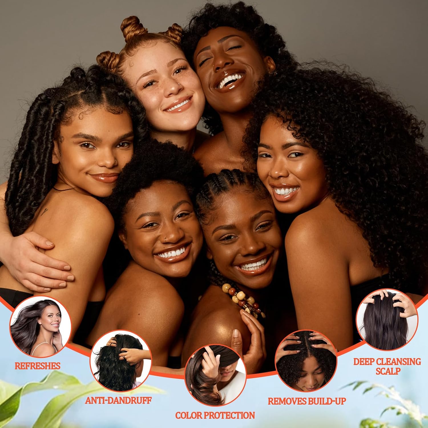 2 in 1 Deep Clean & Conditioner Apple Cider Vinegar Shampoo For Briad, Dreadlocks, Locs, Twist - Foam Sulfate Free for Curly Hair, Refreshes & Anti-Dandruff Shampoo for Kinky (12.45 FLOZ)