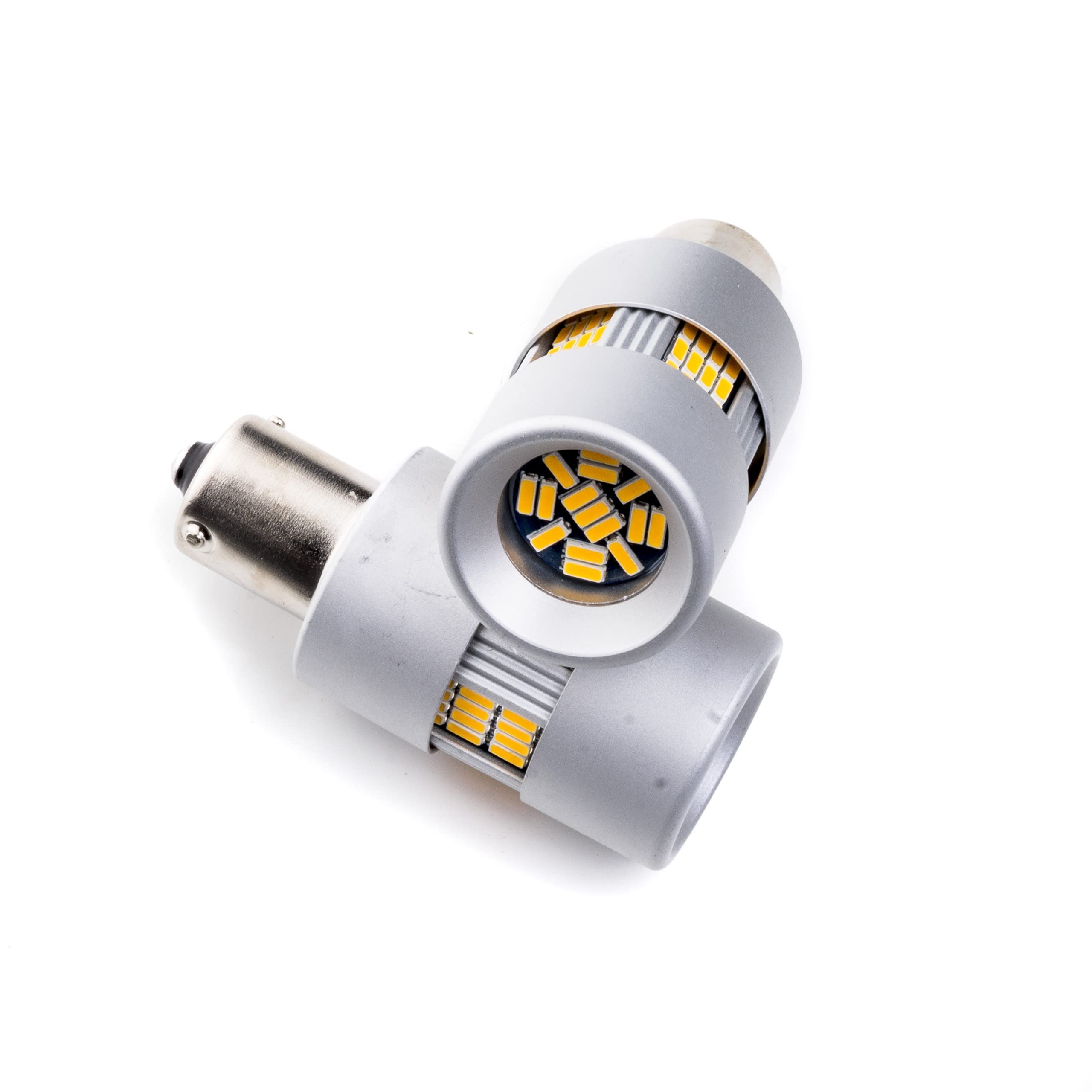 EinParts PY21W LED Lampadine 1700-1800K (Arancia) CANBUS 12V per Auto 135 x SMD 4014 LED, BAU15S