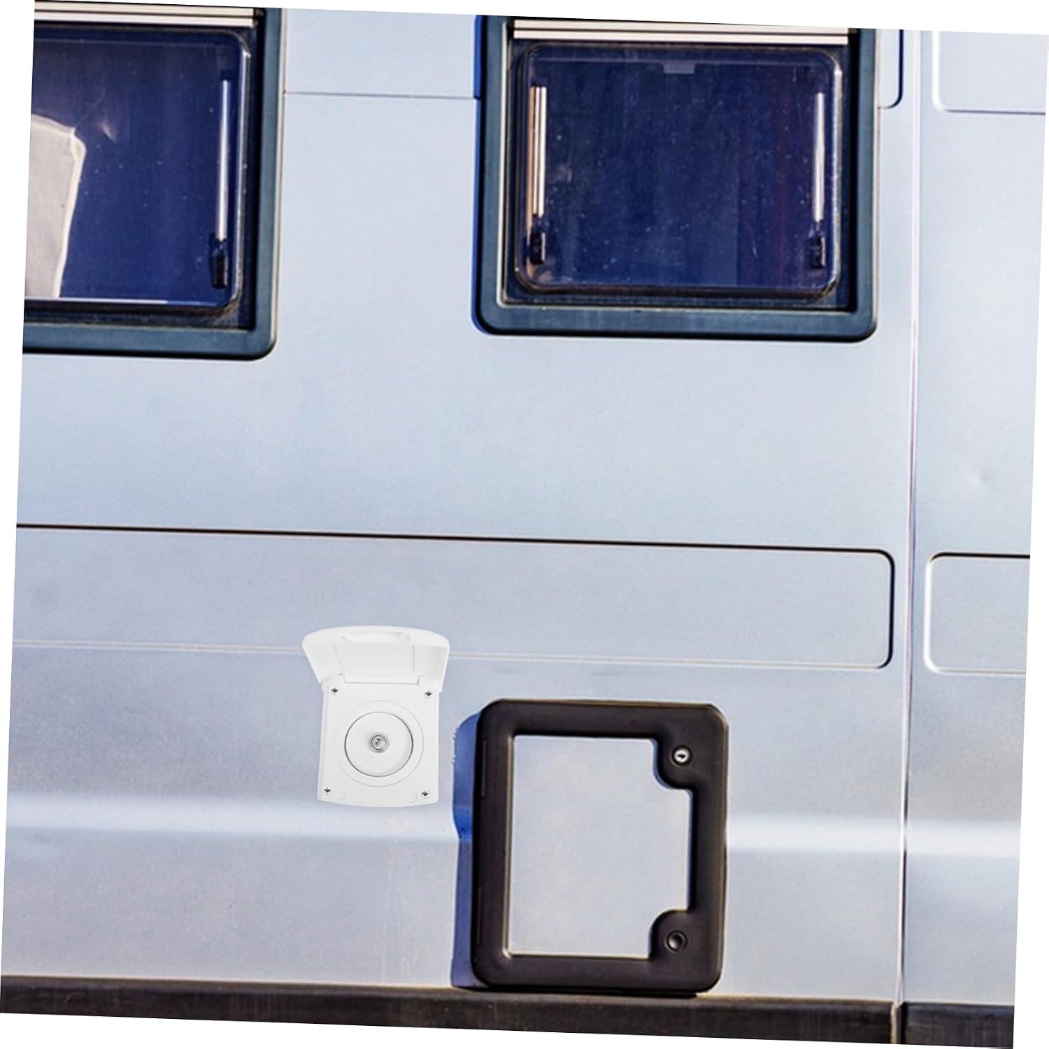 Rv Water Inlet Cover Secure Flip Water Port for Campers Motorhomes Trailers Rv Fill Inlet Hatch