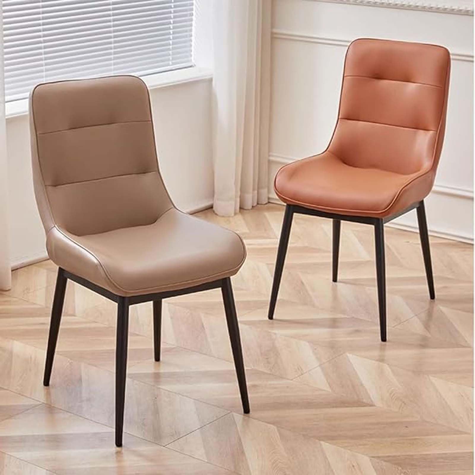 Set di 4 sedie da pranzo, moderne sedie imbottite in velluto con schienale alto e gambe in metallo dorato, eleganti sedie per soggiorno, cucina o sala da pranzo