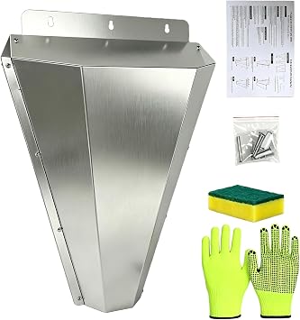 1-18 lbs Large Chicken Cone for Butchering - Galvanized Steel Chicken Kill Cone, Restraining Kill Cones for Chickens Turkeys, Flat Back Poultry Processing Equipment, No Assembly L-8-18lbs