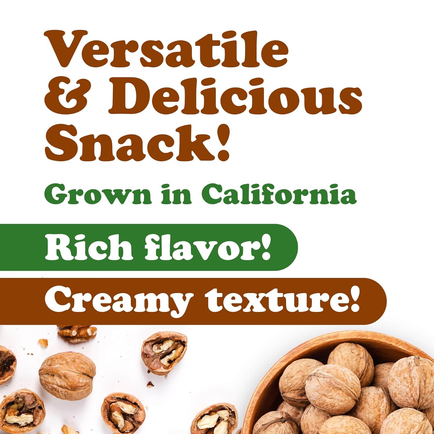 Food to Live Jumbo Walnuts in Shell, 10 Pounds — California Chandler Variety. Rich in Omega-3s and Antioxidants. Keto-Friendly, Fresh, Raw, Kosher