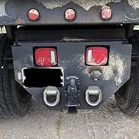 Vista 8 de Anillo en D de sujeción soldado, resistente, para remolque y camión, paquete de 4, anillo en D de 1/2 pulgada, con bolsillo para estaca, anillos