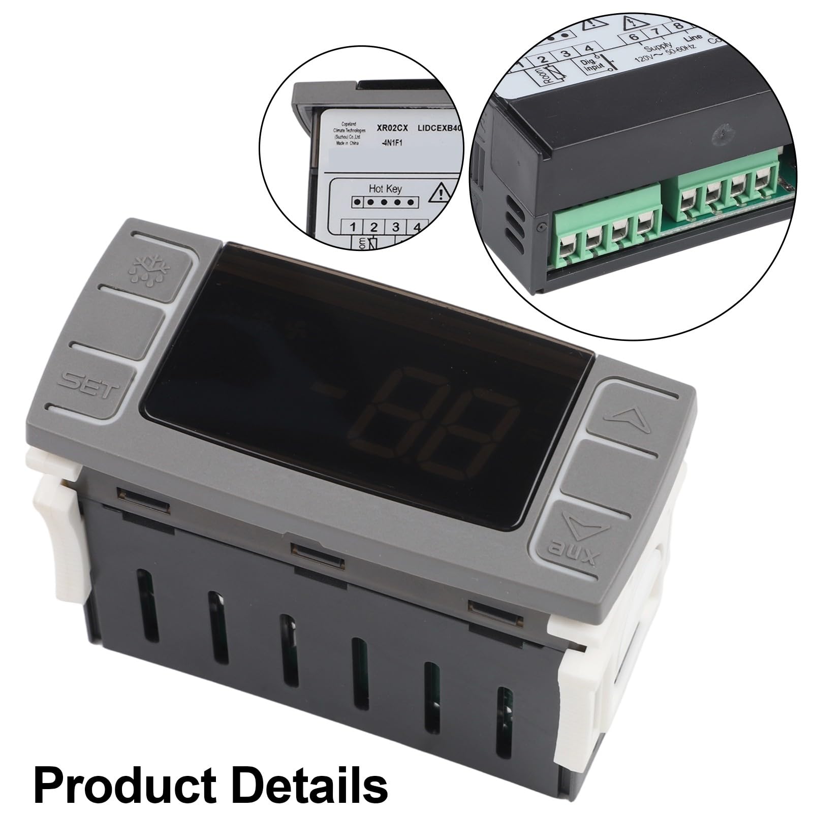 SPORTARC Termostato digitale per frigorifero, allarme intelligente, display chiaro, installazione integrata, da -40 a 99 °C, per raffreddamento commerciale