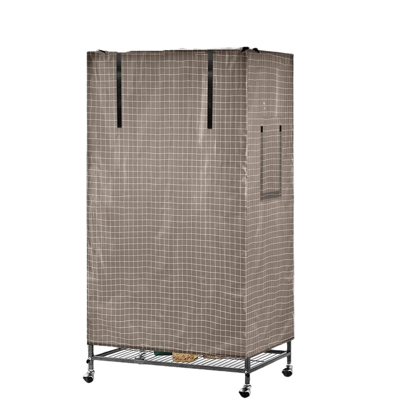 Abdeckung für Vogelkäfig Papageienkäfigabdeckung, Verdunkelungsvorhang, 130 x 97 60 cm, dünn, leicht, atmungsaktiv, for Kleintierkäfige, Haustierabdeckung(Khaki)
