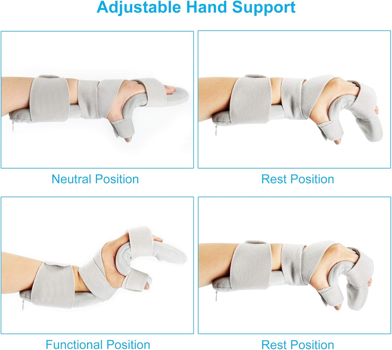 REAQER Stroke Resting Hand Splint Night Immobilizer Muscle Atrophy Rehabilitation For Hand, Wrist And Finger (Left) : Health & Household