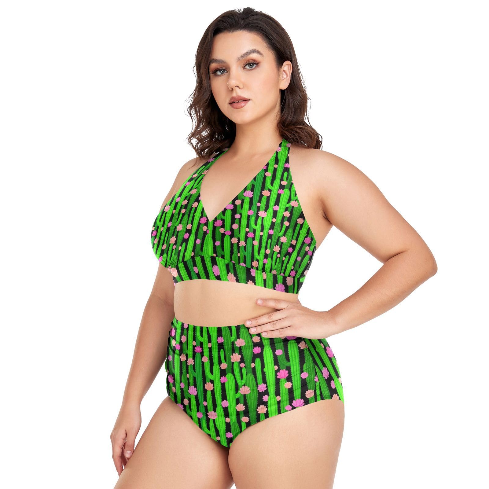 FRODOTGV Curvy damskie dwuczęściowe zestawy kąpielowe L-4XL