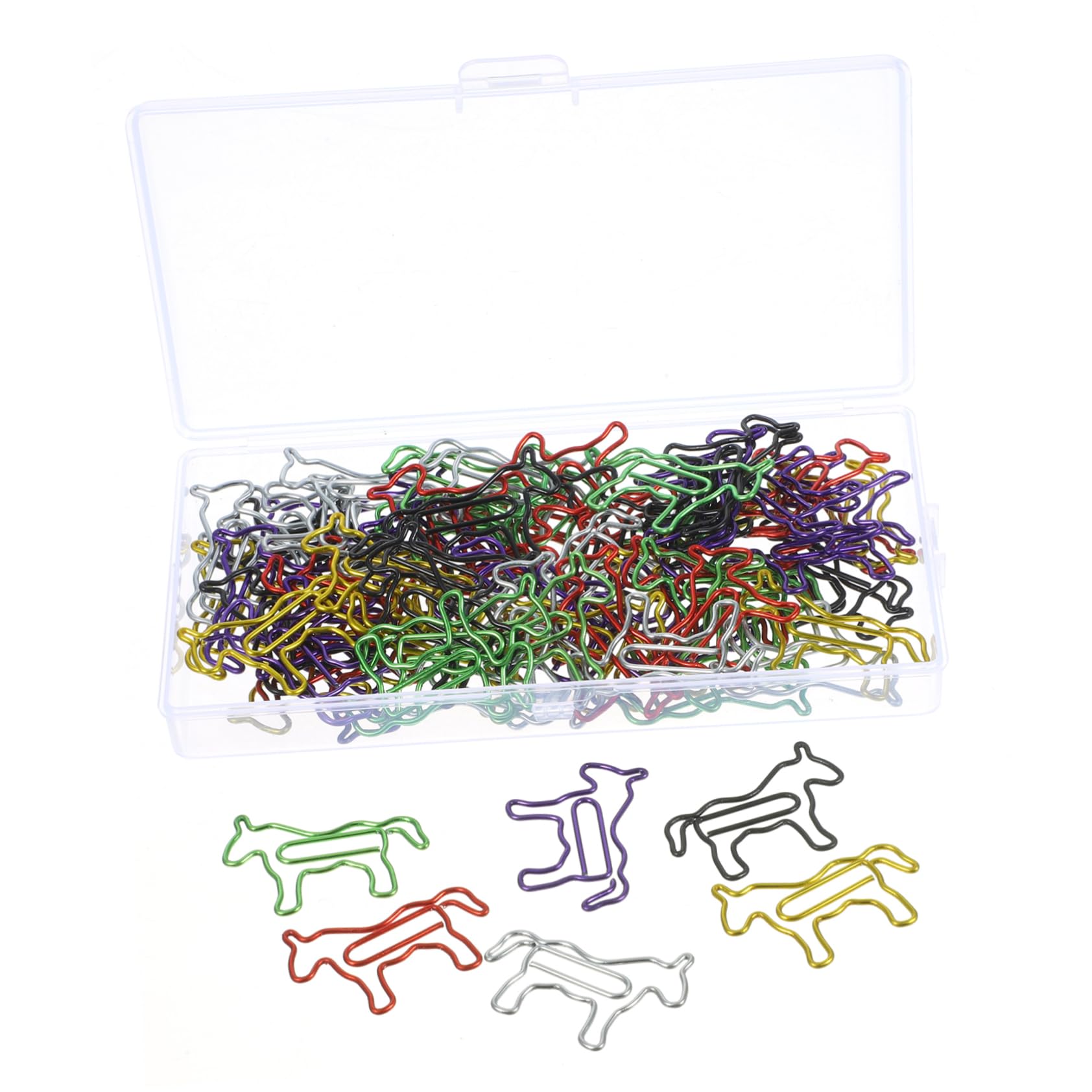 DOITOOL 5 Set Fermacarte Colorati Cavallo Clip Per Ufficio E Casa Decorativi E Pratici Per Documenti E Cancelleria 80 Pezzi * 5