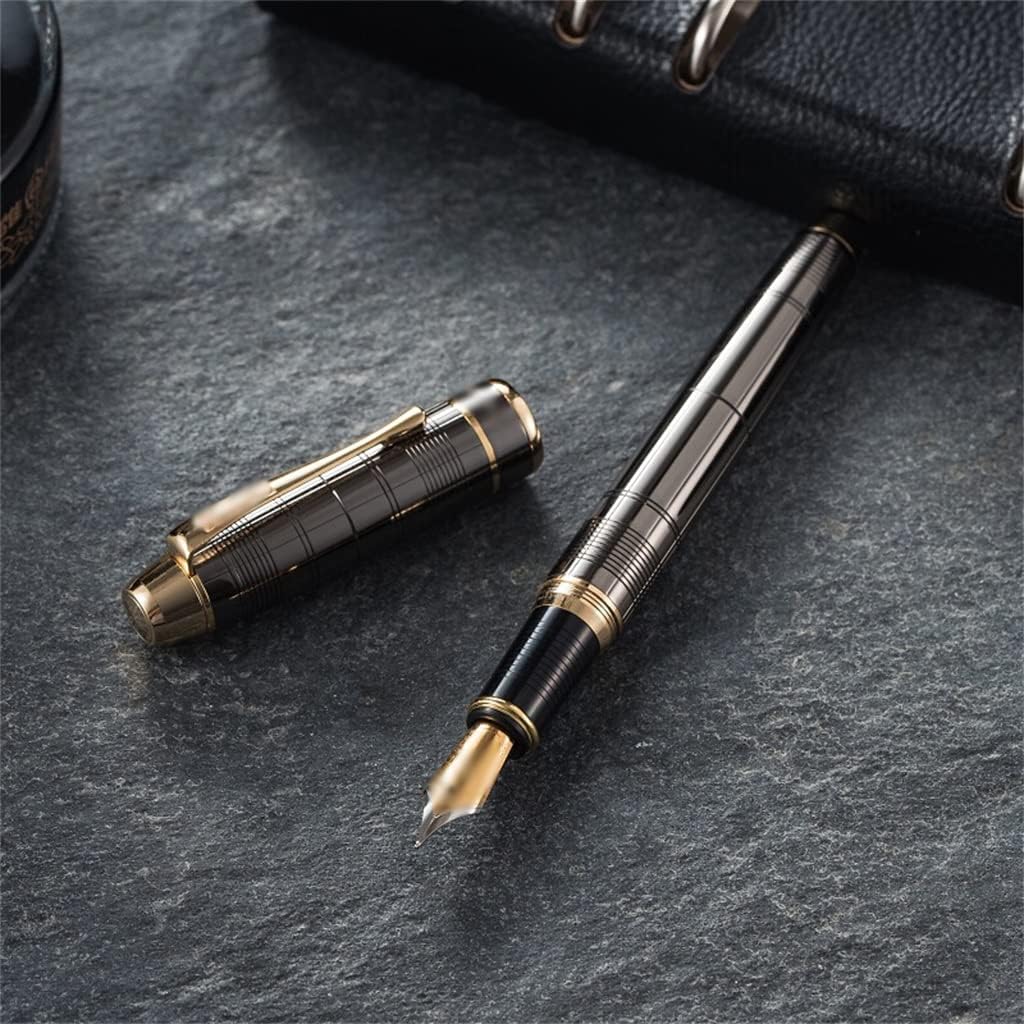 ASXDCP 金属製万年筆 細字 0.5mm 筆記用インクペン ビジネス オフィス 学生 ホーム用