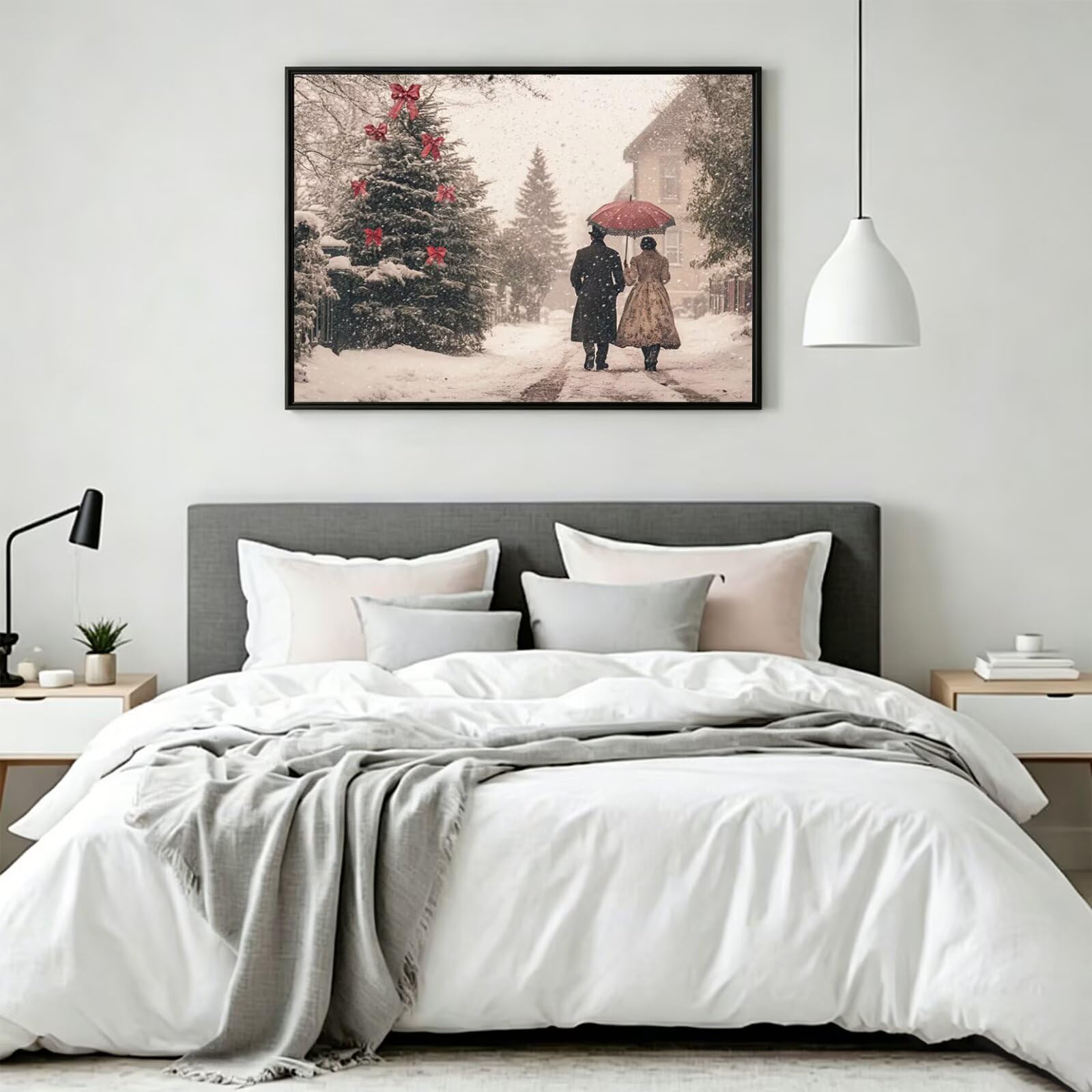 Pintar por Numeros Navidad Pinturas Acrilicas Parejas Pintura por Numeros Lienzos para Pintar, Pintura Acrilica Manualidades, Decoración para Hogar, Regalos Cumpleaños, 90x120cm Sin Marco, q-778