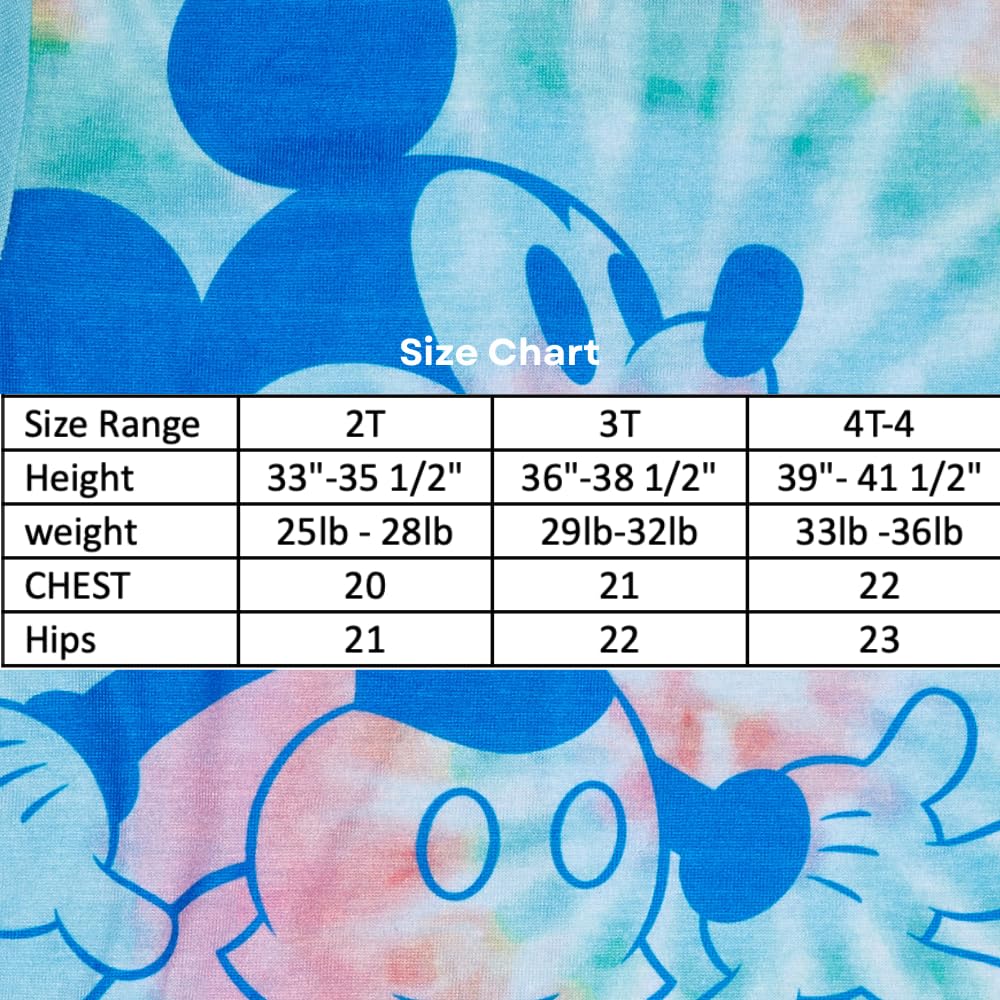 Disney Mickey Mouse - Set di 2 pigiama da bambino, 2T, 3T o 4T, multicolore, 4 Años, multicolore, 4 anni