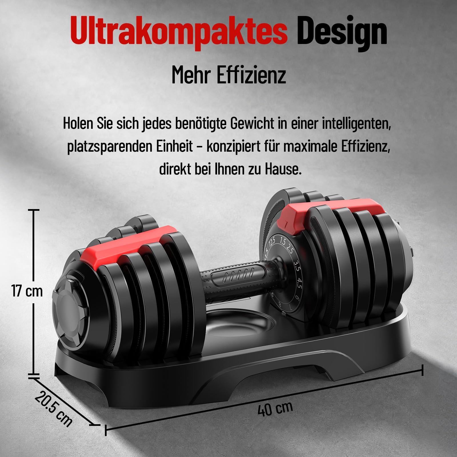 Yagud Verstellbare Hanteln set, 12.5KG/18KG/24KG Schnellverstellung