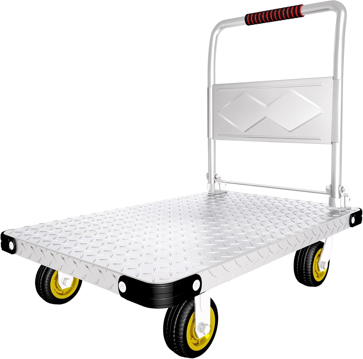 Heavy Duty Platform Truck Cart Foldable Flat Cart Push Cart Dolly Large Platform Cart w/ 5 Swivel Wheels 2000LBS Capacity Moving Hand Dolly for Groceries, Garage, Warehouse (35 L x 22.5 W) Heavy Duty Platform Truck Cart Foldable Flat Cart Push Cart Dolly Large Platform Cart w/ 5 Swivel Wheels 2000LBS Capacity Moving Hand Dolly for Groceries, Garage, Warehouse (35 L x 22.5 W)