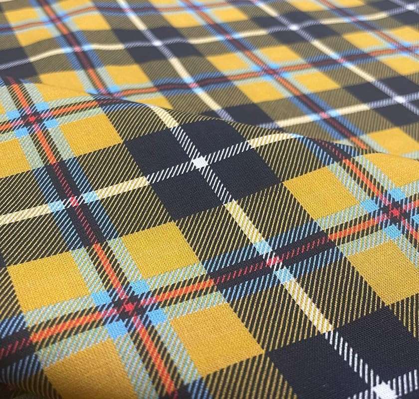Little Johnny 100% Cotton Cornish Tartan Fabric 152cm Wide Digital Printed Cotton for Sewing, Quilting and Crafting Projects