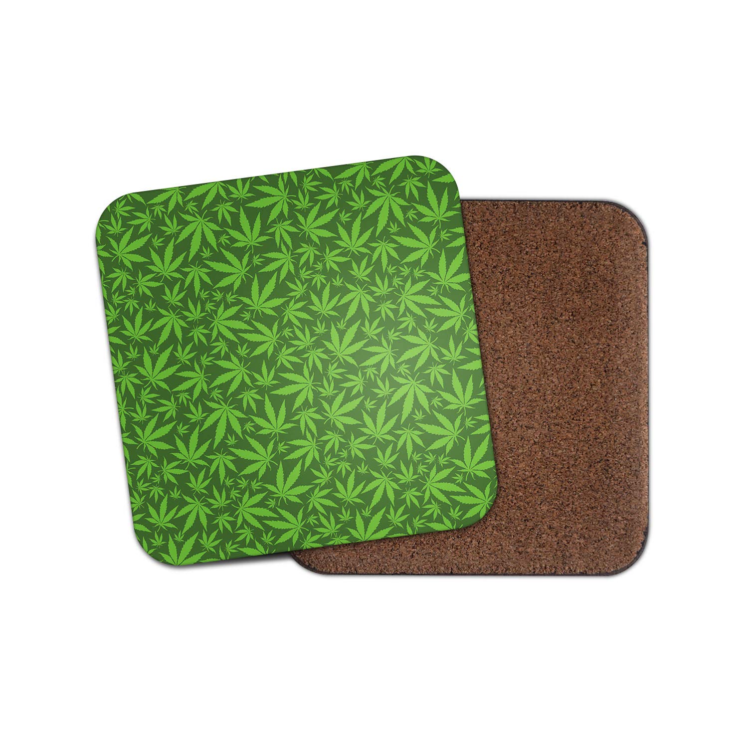 Destinationvinyl Multicolor 1 X Cannabis Pattern Coaster - Weed Marijuana Dope Drugs Stoner Fun #14689