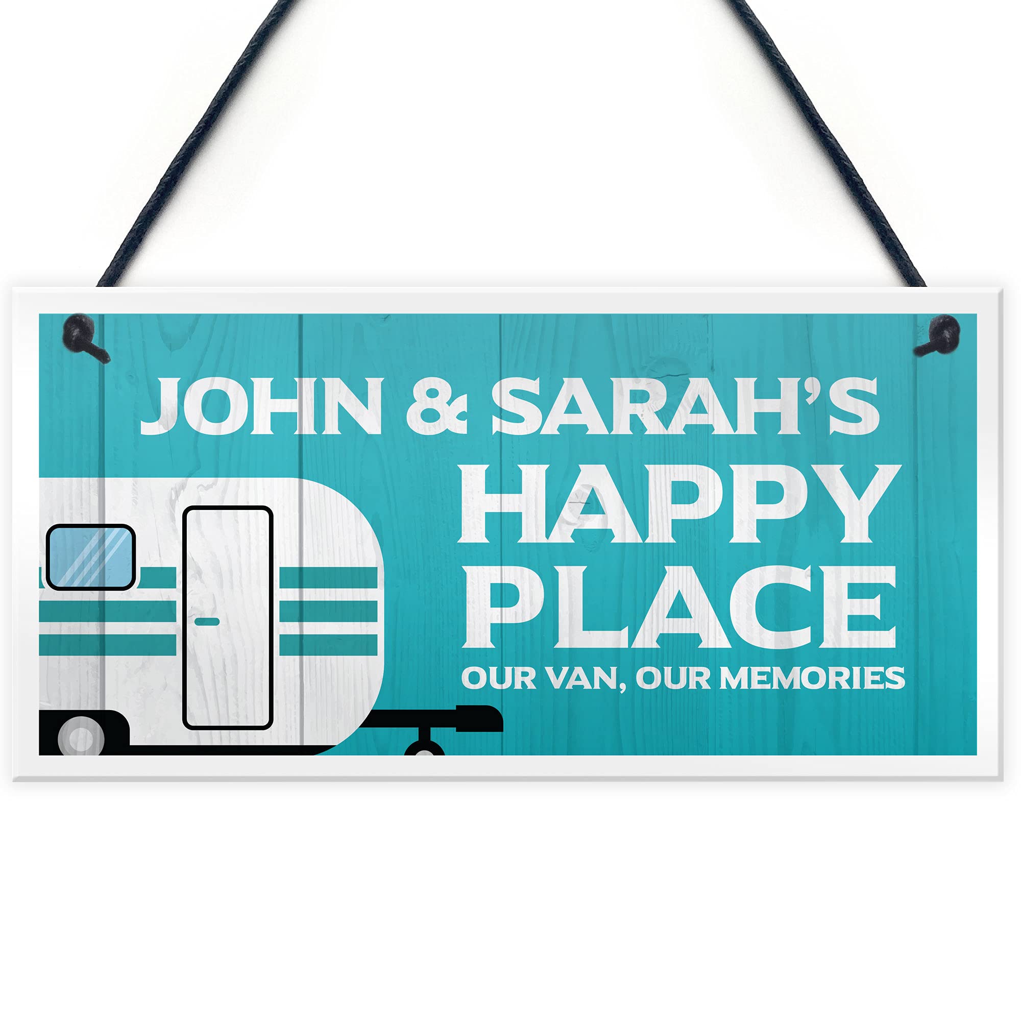 Personalised Novelty Caravan Sign Hanging Door Wall Sign Friendship Gift Keepsake