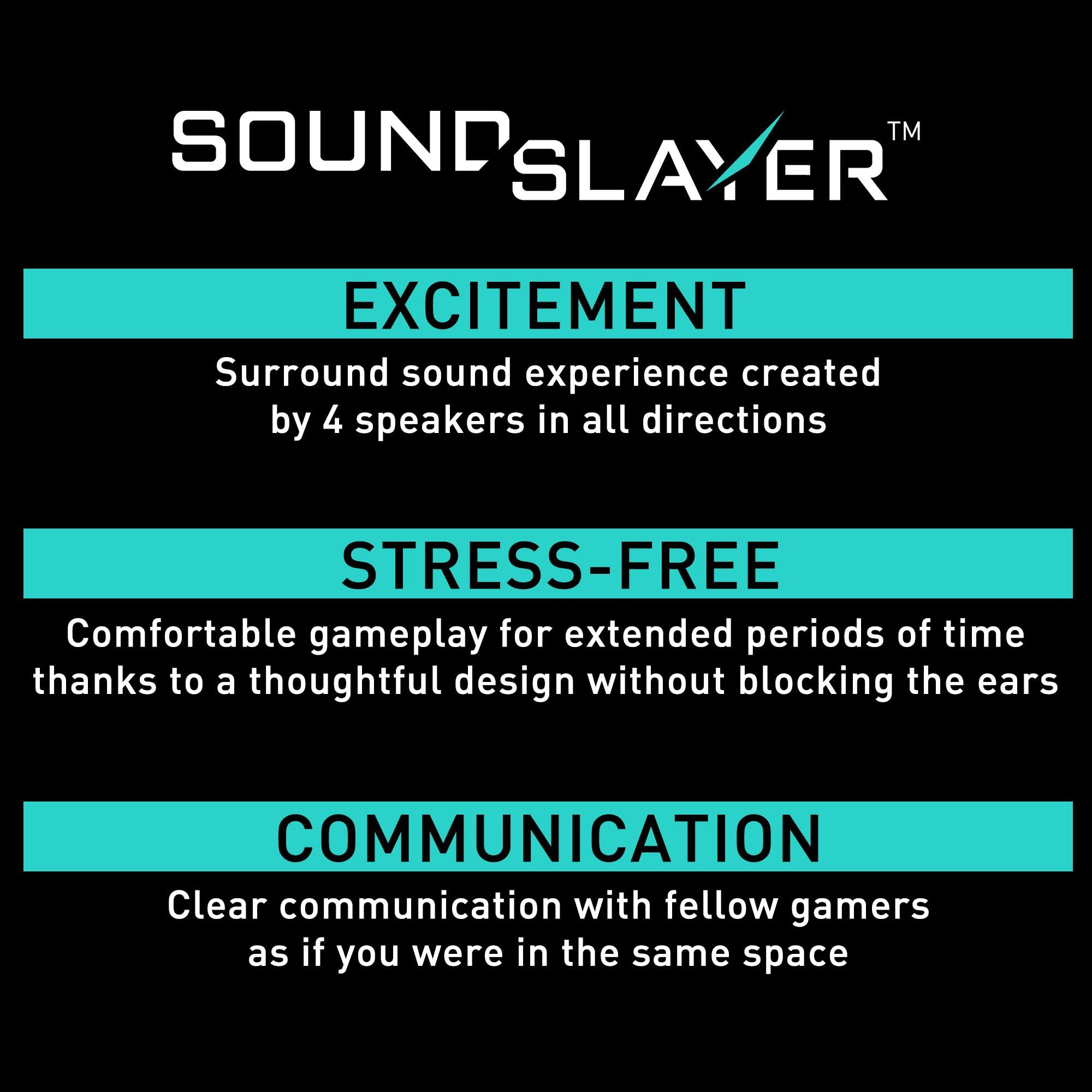 Panasonic SC-GNW10 SoundSlayer Przenośny Bezprzewodowy Głośnik Gamingowy z Mikrofonem z Redukcją Szumów AI, 2.4GHz, System 4 Głośników, LED, USB-C, PC/PS4/5/Switch, Czarny