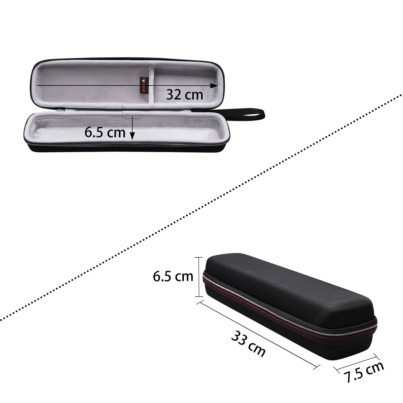 XANAD Funda para Escáner Portátil Brother DS-940DW, DS-640, DS-740D, Estuche de Transporte para Escáner de Documentos A4 Doble Cara, Bolsa de Almacenamiento y Protección (Gris)