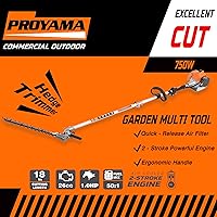 Vista 9 de PROYAMA 26cc 6 in 1 Multi Functional Combo Kit, 2 Cycle Gas Powered Hedge Trimmer, Weed Eater Wacker, String Trimmer, Brush Cutter, Edger with 3.3FT