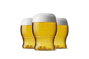 TOSSWARE POP Pint Jr: Unbreakable, Crystal Clear Plastic Beer Glasses (Set of 12)