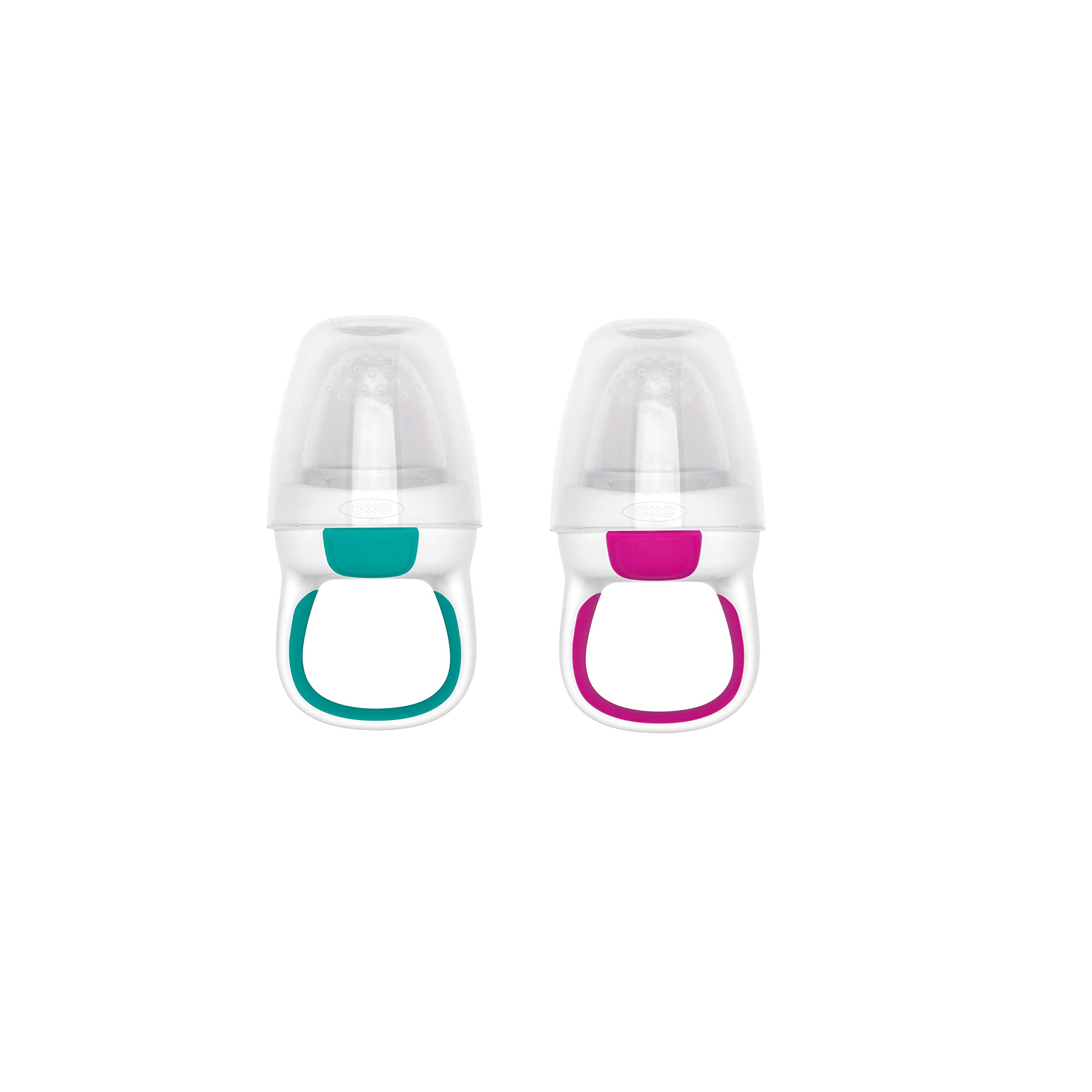Silicone Self-Feeder 2 Pack Teal/Pink
