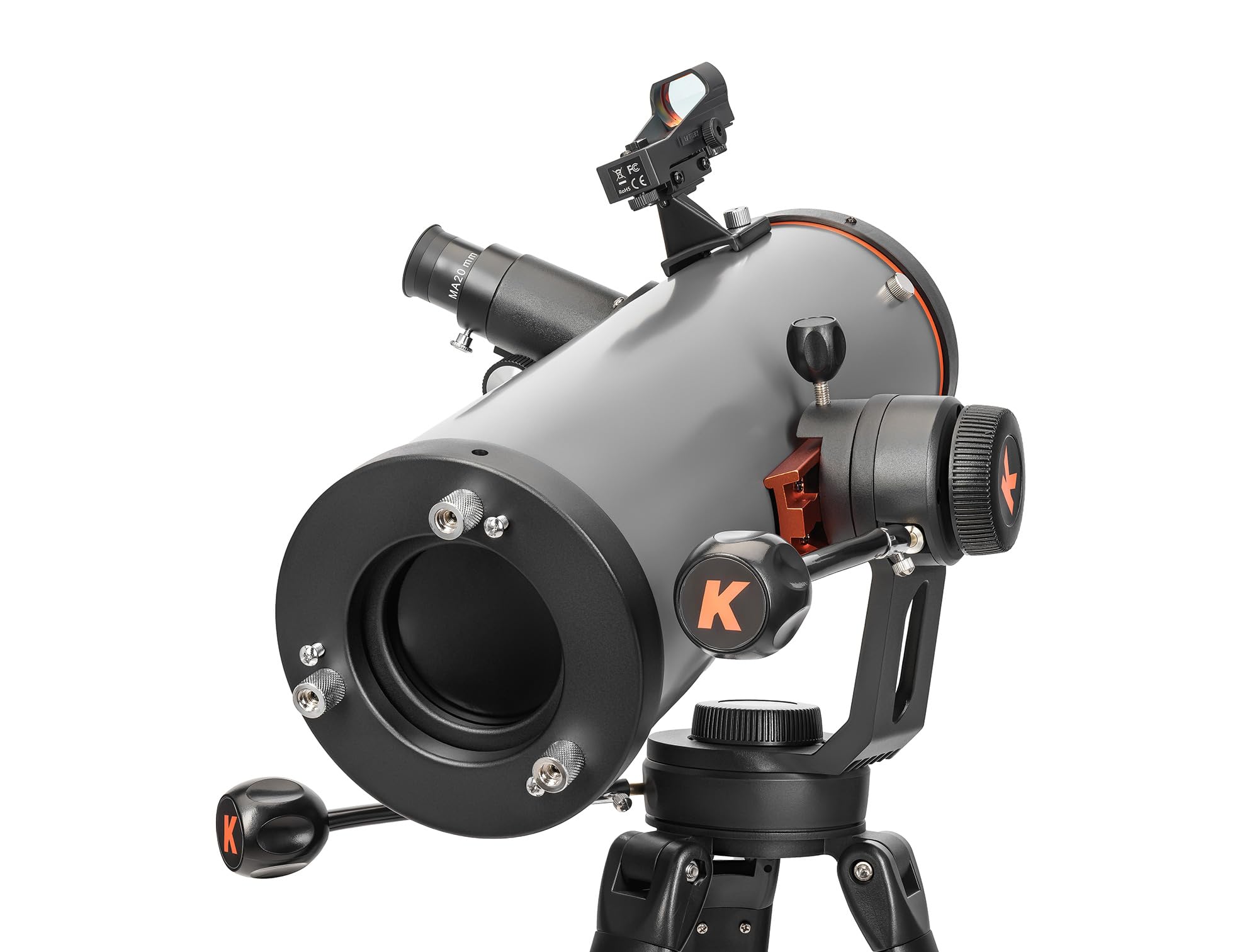 Levenhuk Kelvin Nova PLUS 114/500 Fototeleskop, Profesjonalny Newtonowski Reflektor do Smartfona dla Dorosłych z Montażem Altazymutalnym do Astrofotografii i Obserwacji Głębokiego Nieba