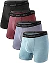 BAMBOO COOL Men's Ultra Breathable Underwear,No Riding Up Boxer Briefs with ComfortFlexible Waistband,Multipack