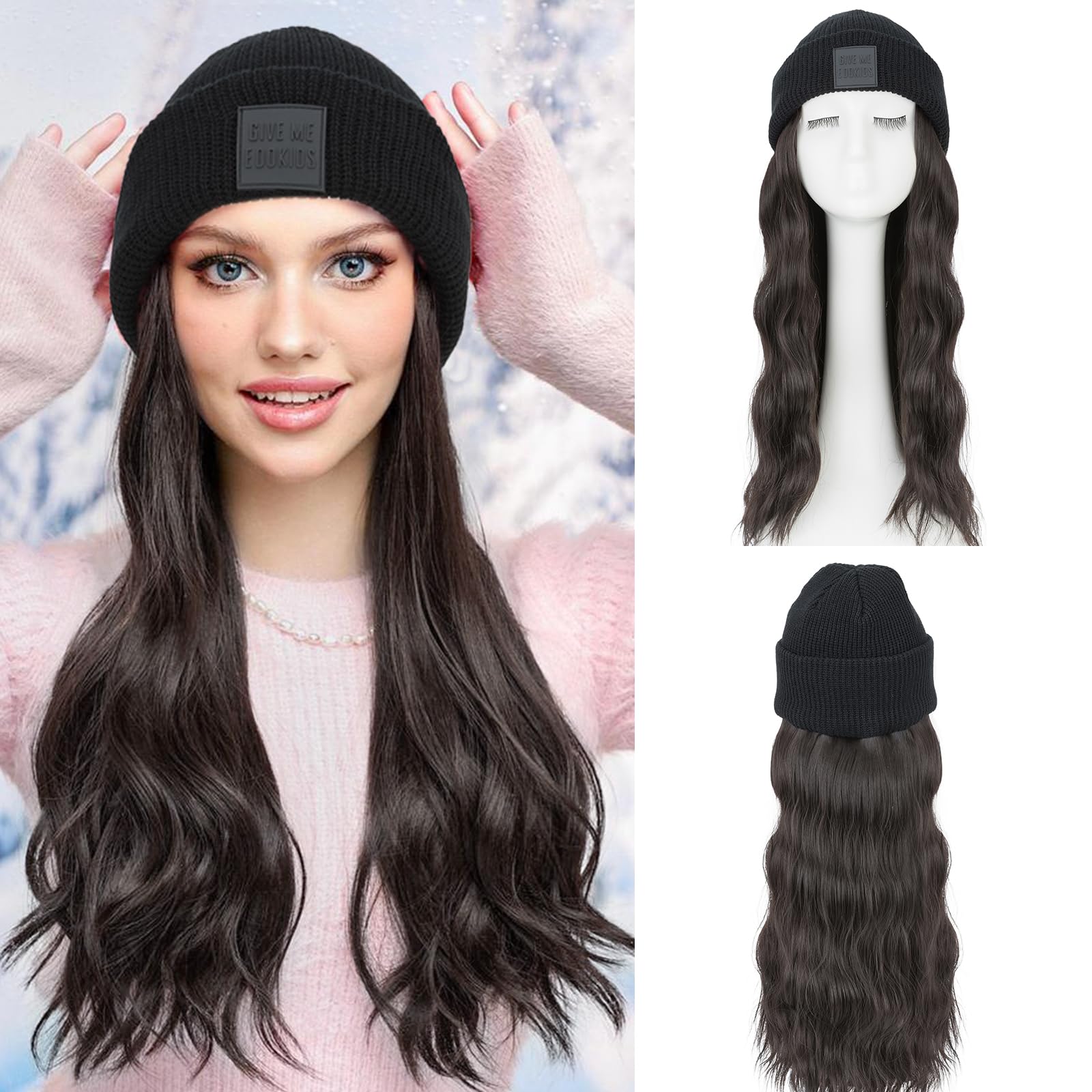 Beanie wig - new - brown hair 18” Nami - 18 main image 4
