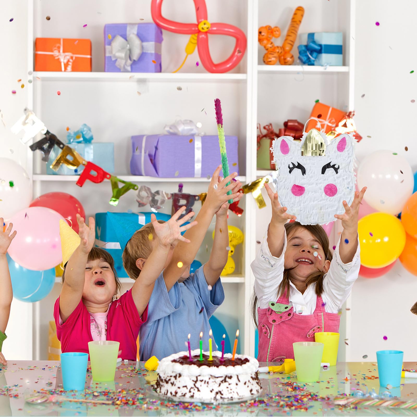 BESTonZON 1satz Einhorn Für Kindergeburtstag Traditionelles Mexikanisches Partyspiel Gefüllt Mit Süßigkeiten Und Spielzeug Für Fiestas Und Feiern