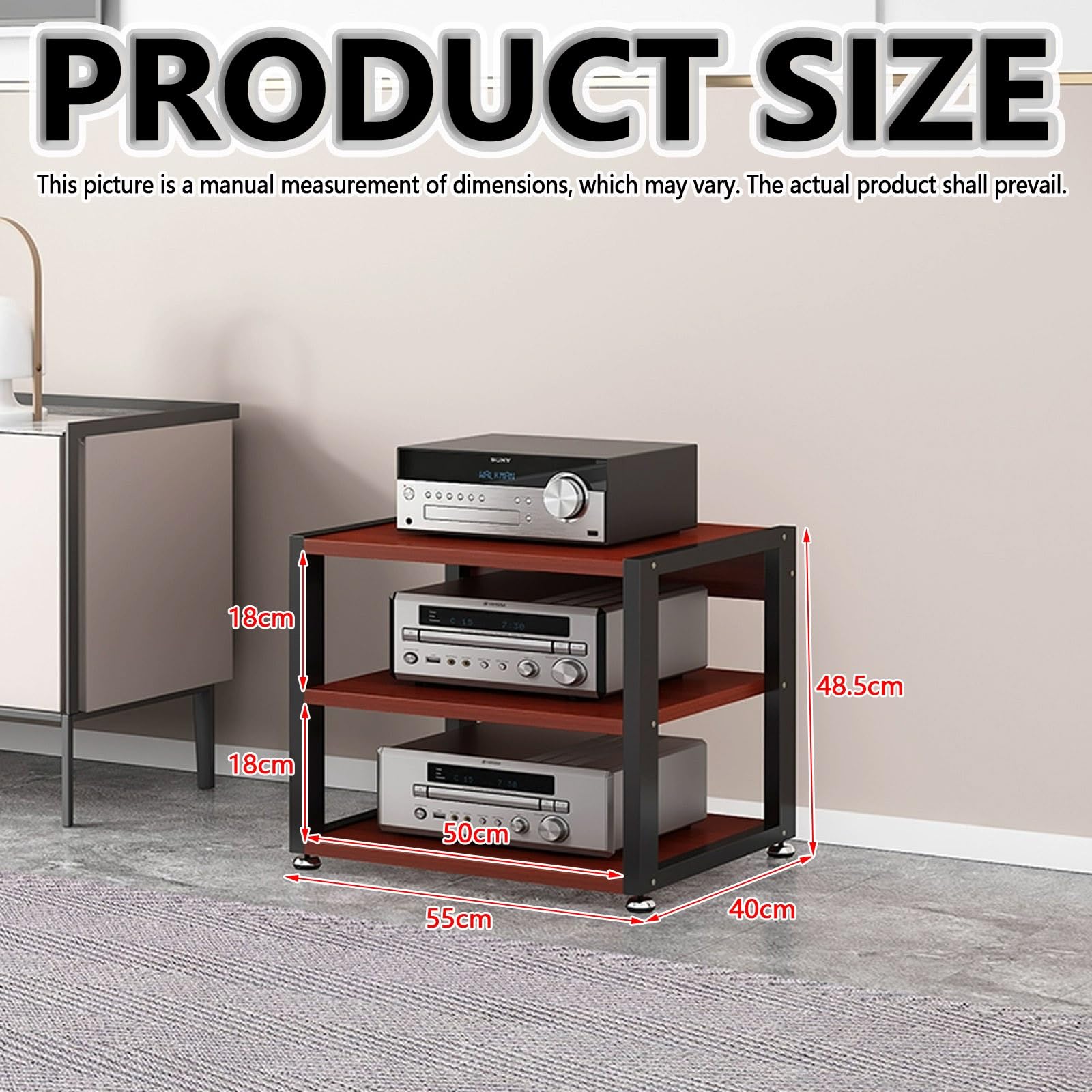 Dormitorio DVD Parlantes estantes, moderno Estante Almacenamiento Componentes Estéreo, Gabinete Almacenamiento Medios, multicapa Estantes Audio Video, sala de estar almacenamiento medios gabinete.