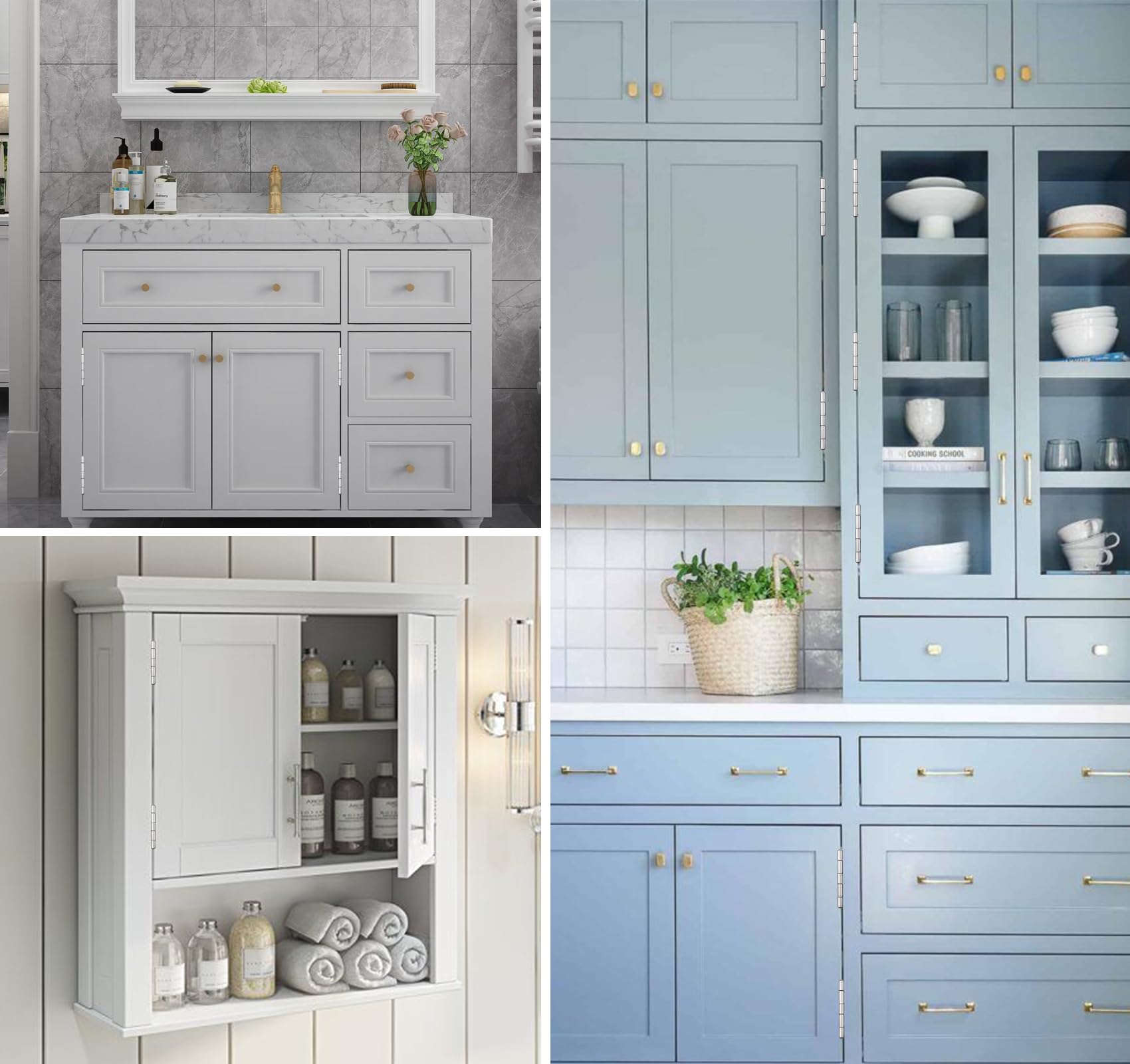 Lot De 4 Charnières De Porte Rectangulaires En Acier Inoxydable 4 Pouces 100 Mm Noires 98991664