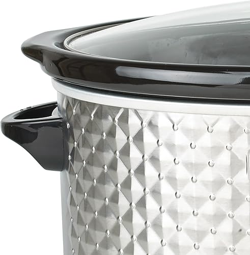 Miniatura 2 de Brentwood Select SC-157S - Olla de cocción lenta, 7 cuartos de galón, color plateado