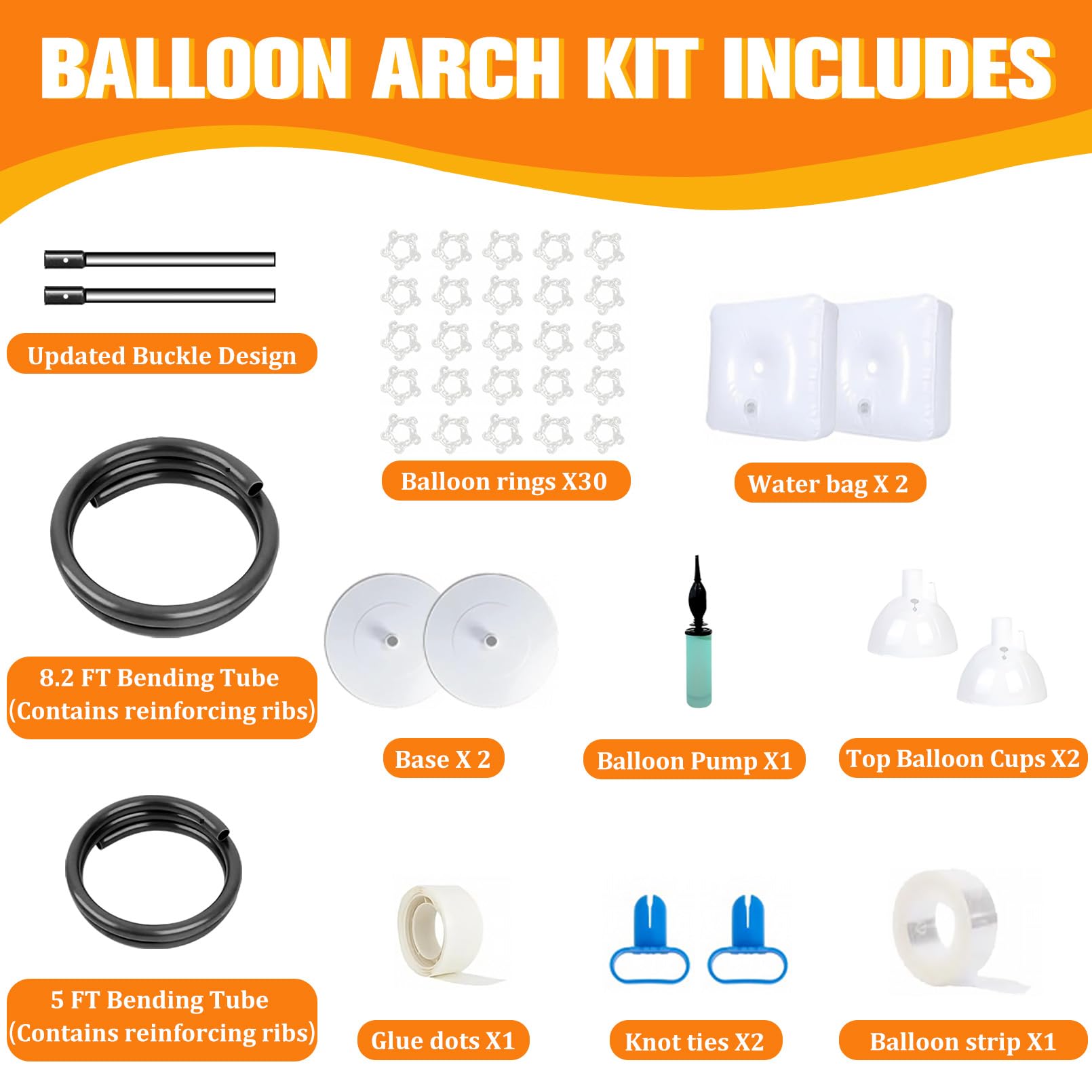 Supporto per arco di palloncini per decorazione di feste, 2,9 m e