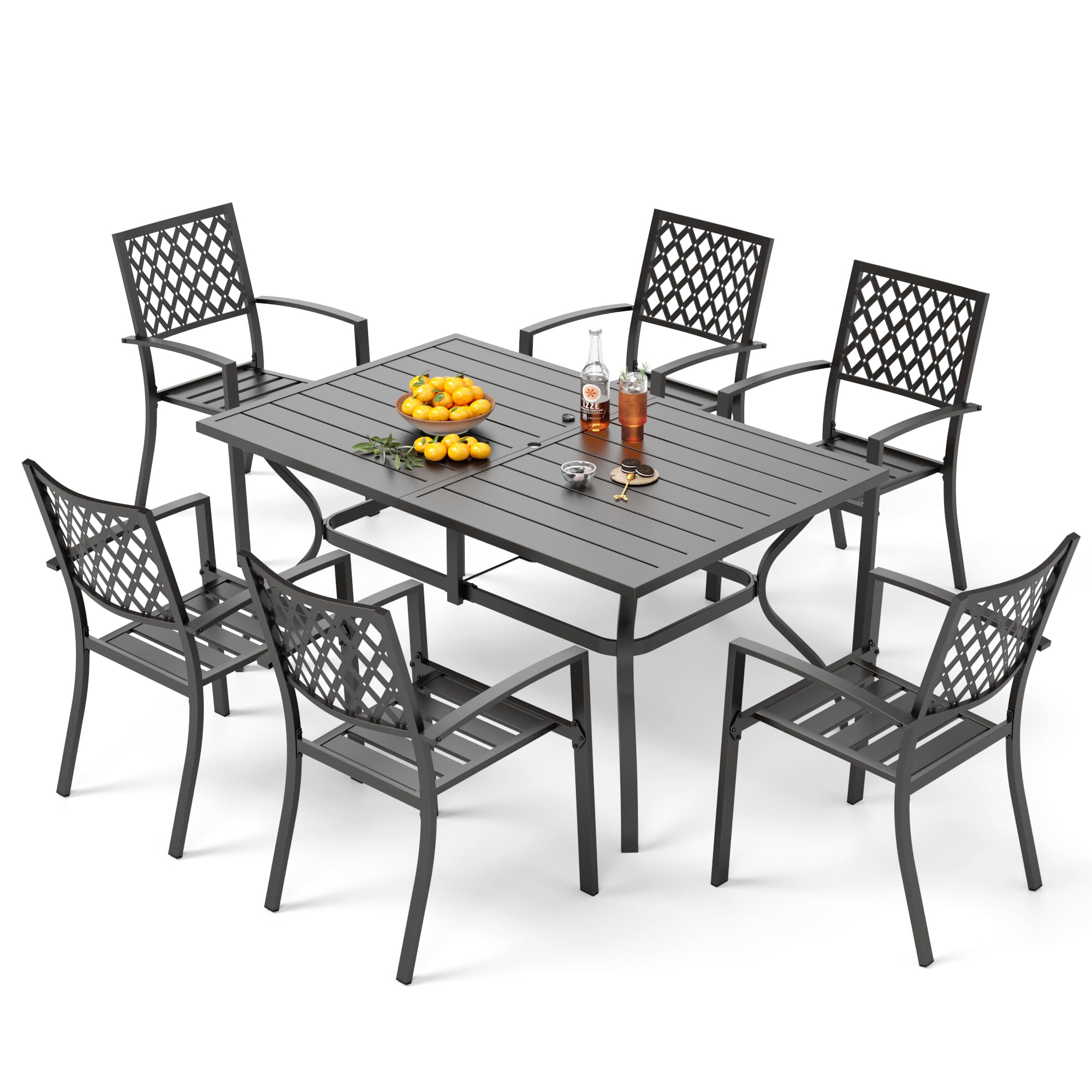 Phi Villa Piece Metal Patio Outdoor Table And Chairs