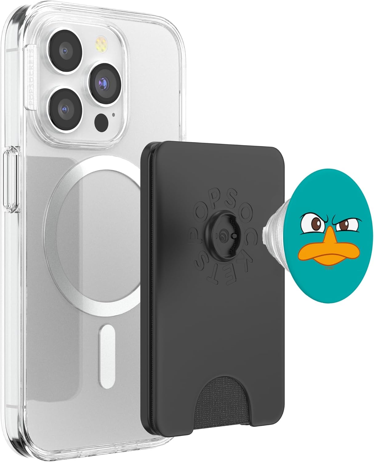 Disney Channel Phineas and Ferb Agent P Perry The Platypus PopSockets PopWallet for MagSafe