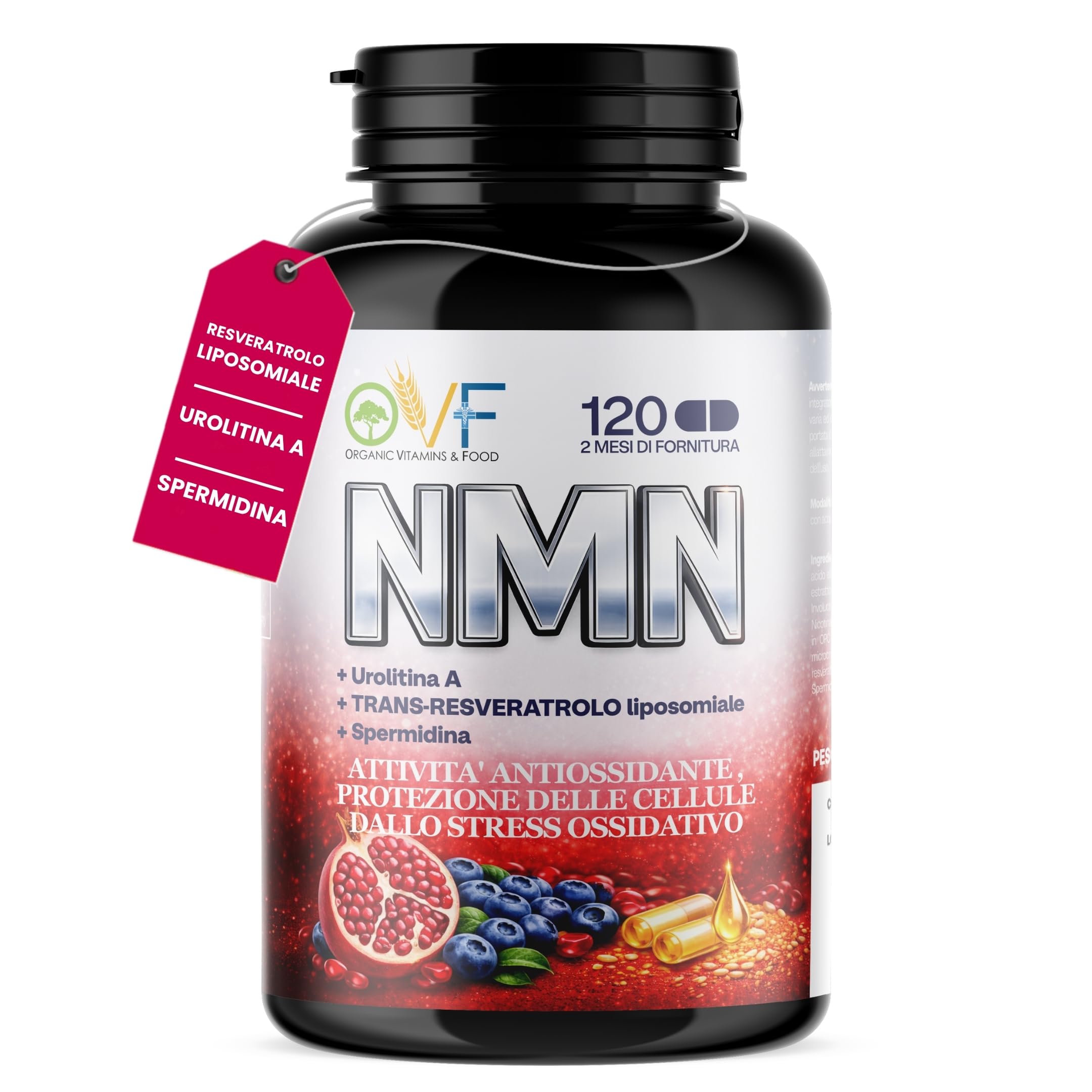 Melograno 500 mg + NR 200 mg + trans-resveratrolo liposomiale 50 mg