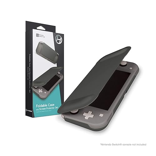 Hyperkin Foldable Case and Screen Protector Set for Nintendo Switch Lite (Gray) - Nintendo Switch