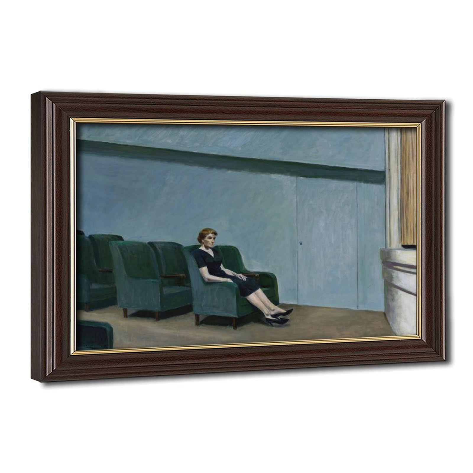 Impression sur toile Edward Hopper Intermission cadre mural bureau 20x30 - 8